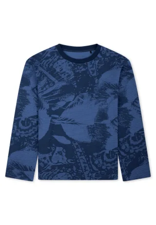 SCHIESSER - Langarmshirt Rundhals deep sea blue - Gr. - 50