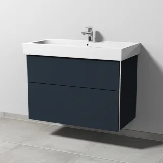 Sanipa 3way Waschtischunterbau zu Geberit iCon Waschtisch mit 2 Auszügen, Marine-Matt BP6521R