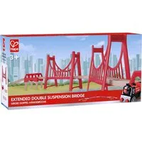 Hape Spielzeugeisenbahn-Brücke Große Doppel-Hängebrücke