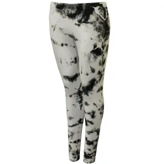Vans von der Wand Damen Yoshimi Leggings Fitnessstudio enge weiße Krawattenfarbe Vybny28 A80E