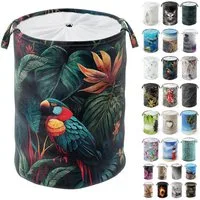 Sanilo Wäschekorb mit Motiv, viele schöne Wäschesammler zur Auswahl, Wäschesack mit Sichtschutz, 60 Liter, faltbar, kräftige Farben