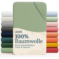 Laleni Spannbettlaken Atmungsaktives weiches und wärmendes Spannbettlaken, Baumwolle, Gummizug: rundum, (1 Stück), Kinderbett, Spielgitter, Wiege oder Stubenwagen mit Rundumgummizug