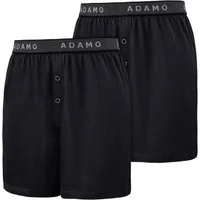 ADAMO Boxershorts Adamo 2er-Pack Boxershorts Übergröße schwarz (Packung, 2-St., 2er-Pack)