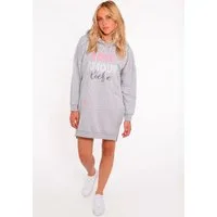 Zwillingsherz Sweatkleid "Love Amour Liebe" mit praktischen Fronttaschen und bedruckter Kordel