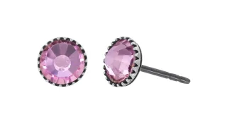 konplott - Ohrstecker mit Stein pink