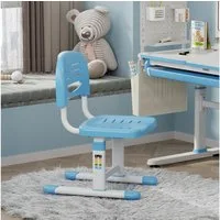 en.casa Kinderstuhl, »Sauda« höhenverstellbar 75 x 36 x 46 cm Himmelblau/Weiß