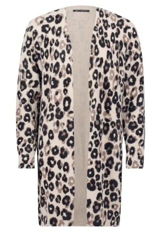 Betty Barclay - Longstrickjacke taupe/black - Gr. - 40