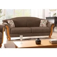 Home affaire 3-Sitzer Milano, bequemes Sofa mit geschwungenen Armlehnen, Landhaus-Stil