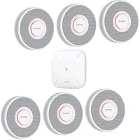 X-SENSE XS0B-MR61 Rauchmelder-Set mit Basisstation SBS50 & 6x XS0B-MR Rauchmelder (Sprachalarm mit Standortangabe, App-Benachrichtigungen)