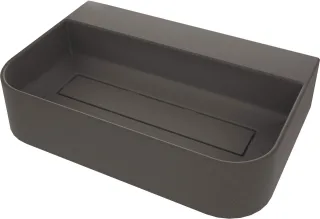 Neuesbad Serie 200 Granit-Waschbecken mit Abdeckung, Anthrazit Metallic, 605x405MM NB1DECQATU6S1