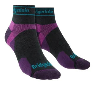 Bridgedale - Womens Sport Ultralight Merino Low Socken - Holzkohle / Lila