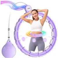 Vivitar Hula-Hoop-Reifen Verstellbarer Hula Hoop Reifen für Erwachsene mit LED-Beleuchtung (einfach zu bedienen, fördert Durchblutung, Koordination & Ganzkörpertraining, Fitnessgerät für Zuhause, Fitnessstudio oder Outdoor, abnehmbar), leise und trag