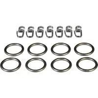 Liedeco Gardinenring, Gardinen, (Set, 8-St., mit Faltenlegehaken), für Gardinenstangen Ø 16 mm