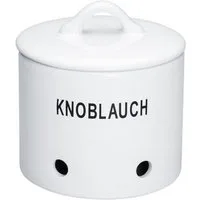 Neuetischkultur Vorratsdose Vorratsdose Steingut Weiß Knoblauch, Steingut, (Stück, 1-tlg., 1 Vorratsdose mit Deckel), Knoblauchdose