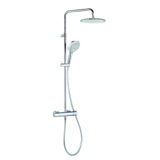 Kludi Freshline Duschsystem 670920500 chrom, mit Aufputz-Thermostat