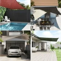 vidaXL Sonnensegel, Sonnenschirm HDPE Rechteckig 4x6 m Creme