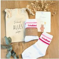 MeinBaby123® Freizeitsocken Schulkind Socken, Geschenk zur Einschulung, Geschenkidee Einschulung,  Outfit Einschulung, Schulkind 2025