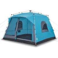 vidaXL Tunnelzelt Familienzelt für 7 Personen Blau Quick Release, (1 tlg)
