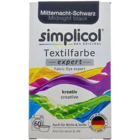 simplicol Textilfarbe Simplicol Textilfarbe Expert Mitternacht-Schwarz 150g, Farberneuerung Farbauffrischung Batik Textilfärbemittel