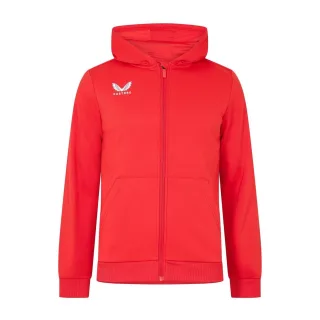 Castore - Hoodie mit durchgehendem Reißverschluss für Herren, angerautes Fleece (Rot)