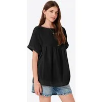 Imily Bela Tunikashirt Damen Babydoll Oberteil (Packung, 1-tlg., 1per-Pack) aus Baumwolle