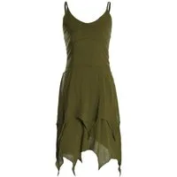 Vishes Zipfelkleid Sommerkleid Lagenlook Baumwolle Spaghettiträger Alternative Mode, Boho, Hippie, Ethno, Festival
