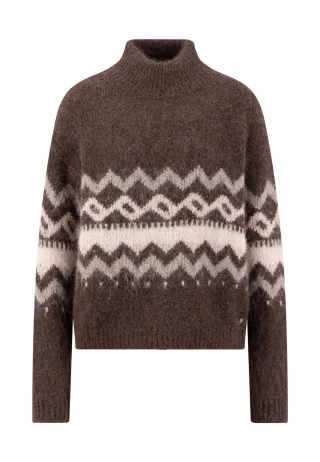 FYNCH-HATTON - PULLOVER NORWAY HAIRY YARN *RWS espresso - Gr. - M