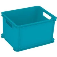 Curver Aufbewahrungsbox Curver Unibox Classic S Stapelbox 15L Türkisblau, hohe Tragkraft, stapelbar