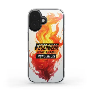 Handyhülle COVRZ | Freiwillige Feuerwehr | Clear Case | Weiß | Personalisierbar | MagSafe®-fähig | iPhone 16 15 14 13 Plus Pro Max, Samsung uvm. Nein iPhone 16 Ohne