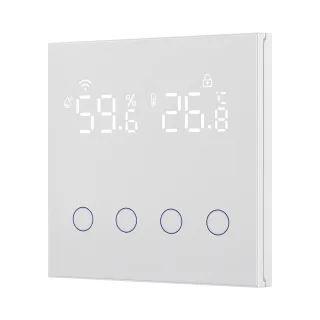 3 in 1 10A Tuya WiFi Smart Light Switch with Temperature Humidity Sensor LCD Display Scene Switch Timing Function APP &