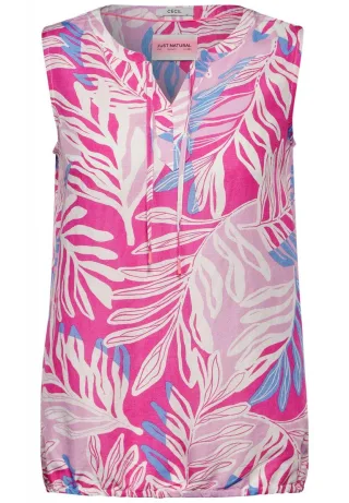 Cecil - Leinenmix Blusentop pink - Gr. - XS
