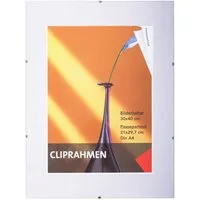 BURI Bilderrahmen Rahmenloser Bilderhalter Bilderrahmen 30x40 cm Poster Fotos Dekoration