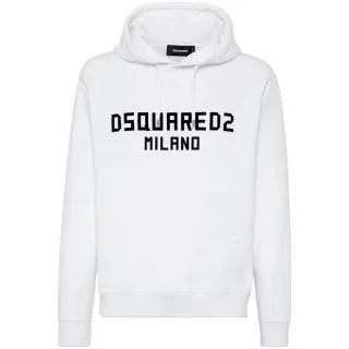 Dsquared2 Milano Logo Cool Fit Weißer Hoodie