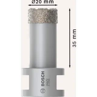 Bosch PRO Diamanttrockenbohrer Dry Speed Best for Ceramic, 20 x 35 mm - 2608587115