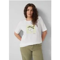 s.Oliver Kurzarmshirt T-Shirt Baumwoll-T-Shirt mit Frontprint und Pailletten