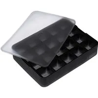 Lurch Eiswürfelform Eiswürfelform Würfel 3 cm Flexi-Form schwarz, Eiswürfelform Würfel, 20,00cm, Premium-Platin-Silikon, schwarz