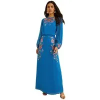 Love & Roses Maxikleid Love & Roses Maxikleid mit Stickerei, Regular (1-tlg)