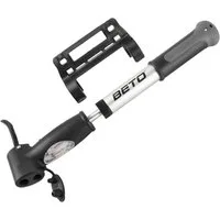 Beto Fahrradpumpe BETO Double Shot Minipumpe, Alu/Doppelkopf, Manometer, AV/DV/FV-Ventil