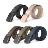 hemmy Fashion Stoffgürtel Canvas Gürtel individuell verstellbar Verstellbarer Arbeitsgürtel ohne Löcher (5er Set) 130cm Länge