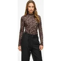 Vila Langarmshirt Leoa (1-tlg) Plain/ohne Details