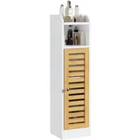 MSMASK Badregal Badezimmerschrank, Toilettenschrank, Beistellschrank 20×20×80 cm, 1-tlg., mit 2 offenen Fächern & Verstellbare Ablagen