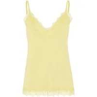 rosemunde Spaghettitop Billie Strap Top Vintage-Spitzenbesatz an Ausschnitt und Saum, feminin