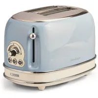 Ariete Toaster Vintage, 2 kurze Schlitze, für 2 Scheiben, 815 W, blau