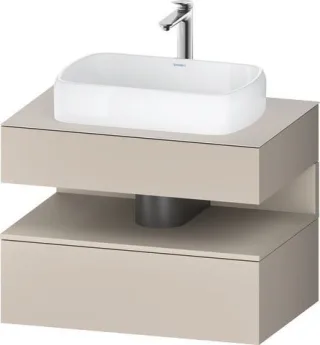 Duravit Qatego Konsolenwaschtischunterbau wandhängend Taupe Matt 800x550x600 mm - QA4730083910000 QA4730083910000