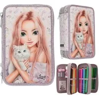 Depesche Federtasche DEPESCHE TOPModel Federtasche Blooming Kitty Katze 3 Fächer rosa