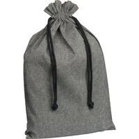 Macma Freizeittasche Baumwollbeutel / Kordelzug Stofftasche / Farbe: anthrazit