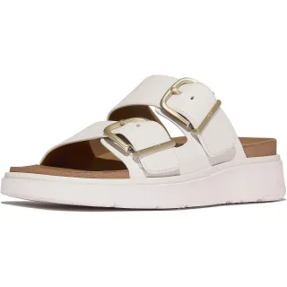 Fitflop Gen-FF Zwei-Riemen Leder Damen Urban White Sandalen