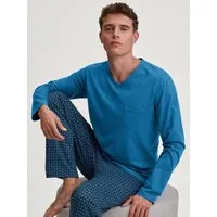 CALIDA Schlafanzug Relax Imprint 2 (2 tlg) atmungsaktiv, Cotton, leicht, weicher Single-Jersey