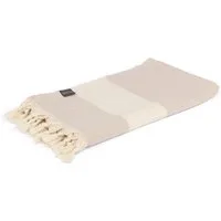 Welltouch Saunatuch Hamamtuch 175 x 100 Pestemal DIAMANT hellgrau/natur