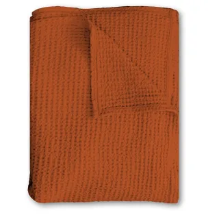 Baumwoll Waffelpiqué Decke petrol 75 x 120 cm